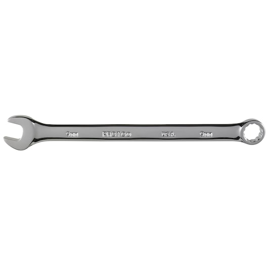 PROTO J1209M-T500 chrome combination wrench, 9mm, top view on white background.