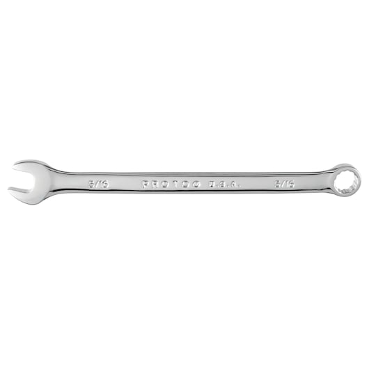 PROTO J1210-T500 combination wrench, chrome finish, straight side view, 5/16 inch size.