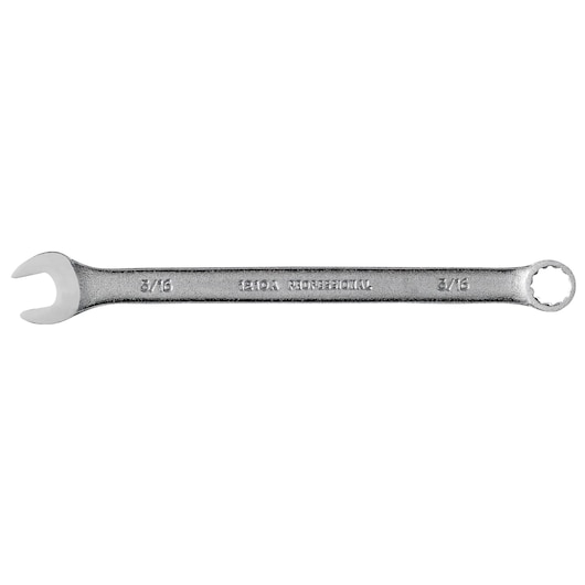 PROTO J1210A combination wrench with open and box end, silver finish, top view on white background.