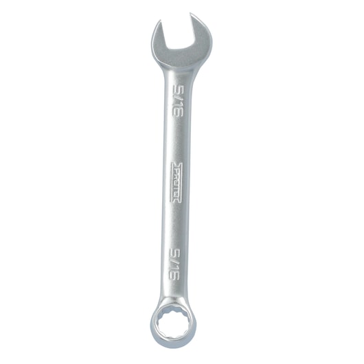 PROTO J1210EFM silver combination wrench 5/16 inch, straight angle, isolated on white background.