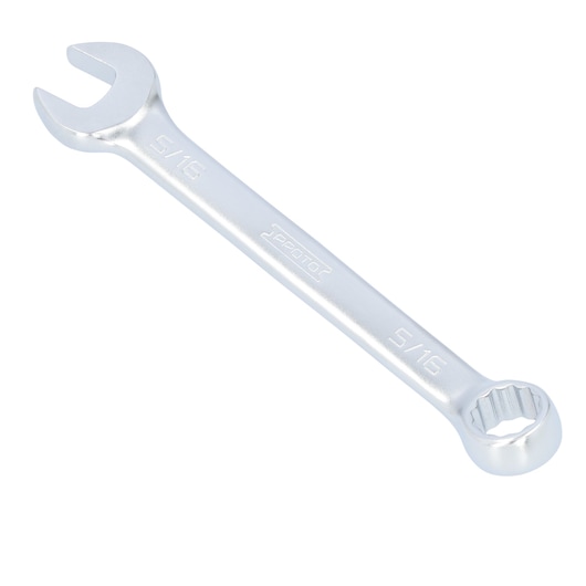 PROTO J1210EFM combination wrench, 5/16 inch, silver finish, angled view on white background.
