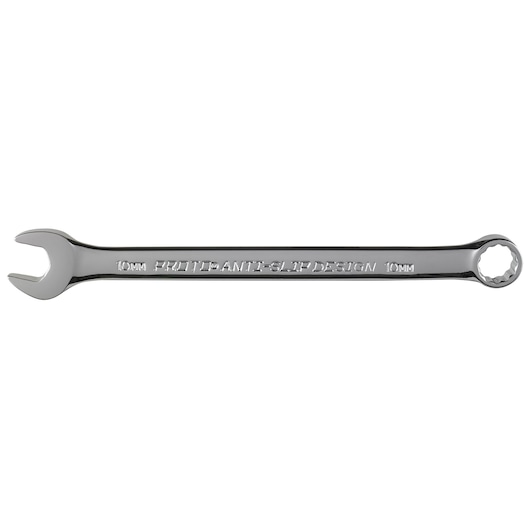 PROTO J1210M-T500 combination wrench, 10mm, chrome finish, front angle on white background.