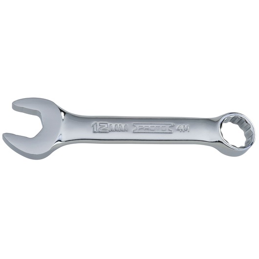 12mm 12-Point Full Polish Short Combination Wrench