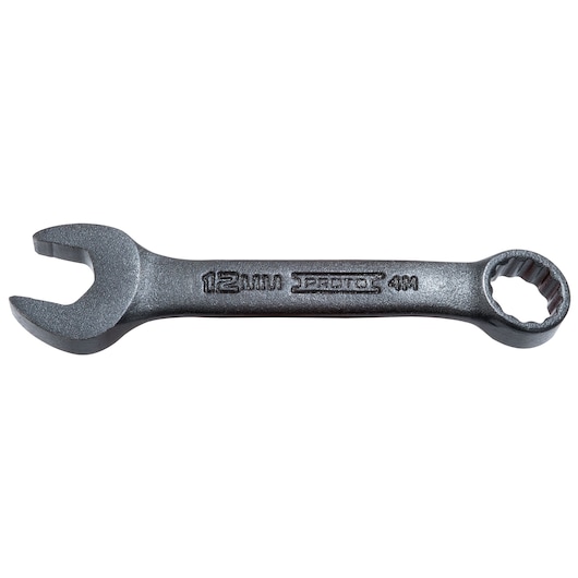 12mm 12-Point Black Oxide Short Combination Wrench