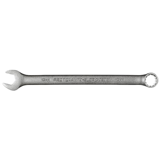 PROTO J1213MBASD combination wrench, silver finish, 13mm size, top view on white background.