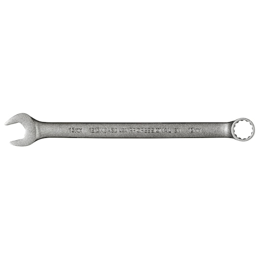 PROTO J1213MBASD combination wrench silver finish, 13mm size, top view on white background.