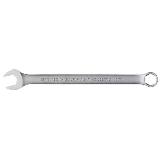 PROTO J1213MHASD silver 13mm combination wrench, photography on white background, side angle