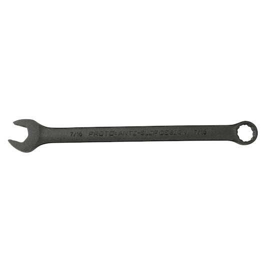 PROTO J1214BASD black combination wrench, 7/16 inch, photography, white background, tool category
