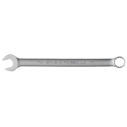 PROTO J1217MASD combination wrench, 17mm size, silver finish, product photo on white background.
