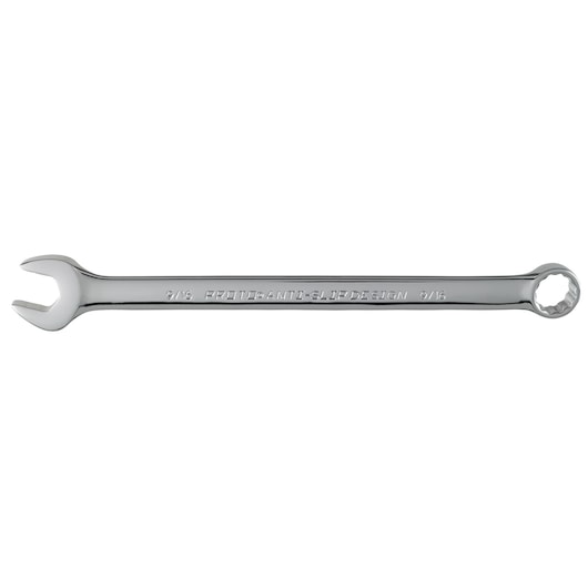 PROTO J1218-T500 combination wrench, chrome finish, 9/16 inch, product photo on white background.