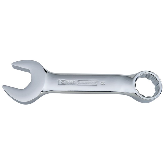 18mm 12-Point Full Polish Short Combination Wrench