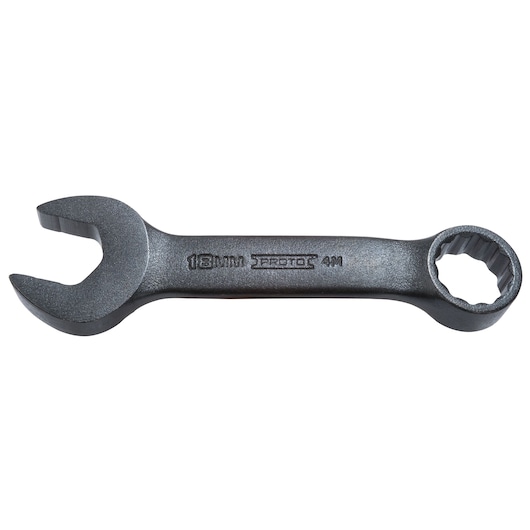 PROTO J1218MESB 18mm combination wrench, matte finish, front angle on white background.