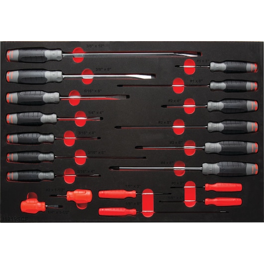Screwdriver Set With Foam (19 pc.)