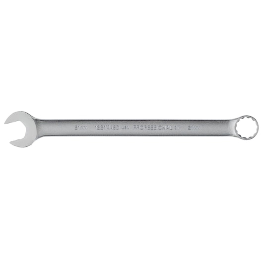 PROTO J1221MASD combination wrench, silver finish, 21mm, product photography on white background.