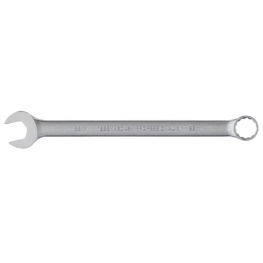 PROTO J1222MASD combination wrench, silver finish, 22mm size, shown flat on white background.