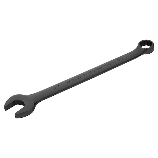 PROTO J1224BASD black combination wrench with open and box end, angled on white background.