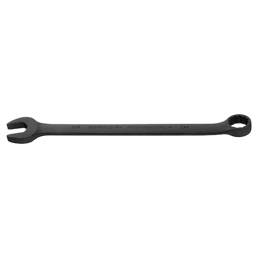 PROTO J1224BASD black combination wrench, straight view on white background.
