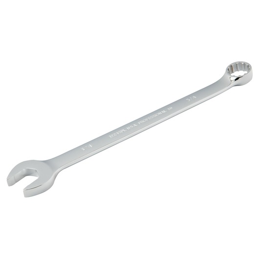 PROTO J1224SPL combination wrench, silver finish, 3/4 inch size, side angle on white background.