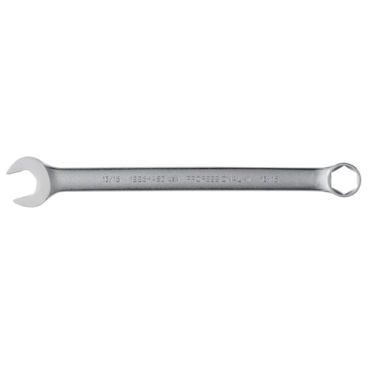 PROTO J1226HASD combination wrench with open and box ends, silver finish, flat angle on white background.
