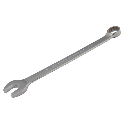 PROTO J1227MASD combination wrench, silver finish, 27mm size, angled view on white background.