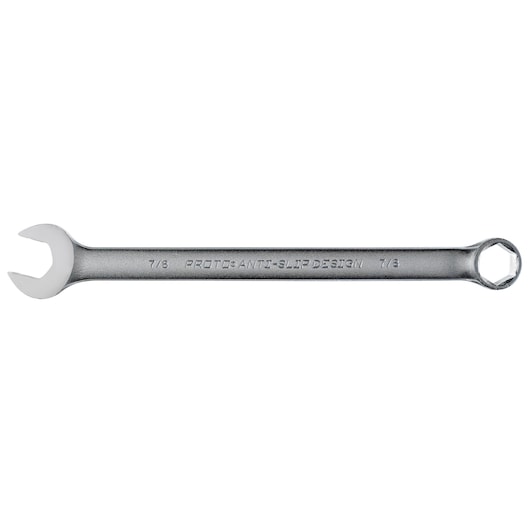 PROTO combination wrench J1228HASD, silver steel, open-end and box-end, product photo, white background