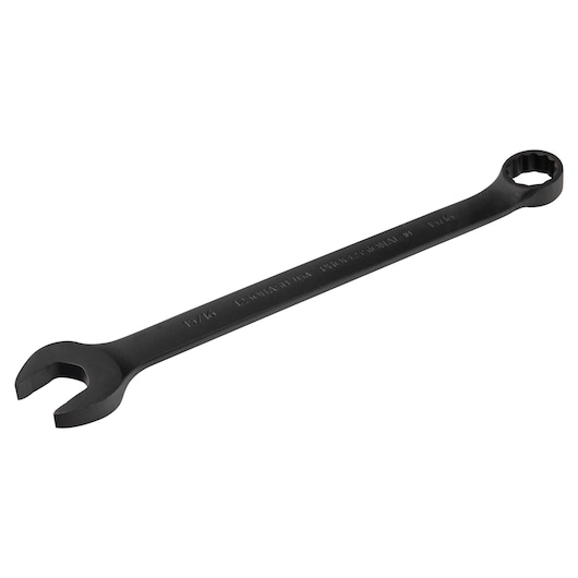 PROTO J1230BASD black combination wrench, one open end and one box end, angled view on white background.