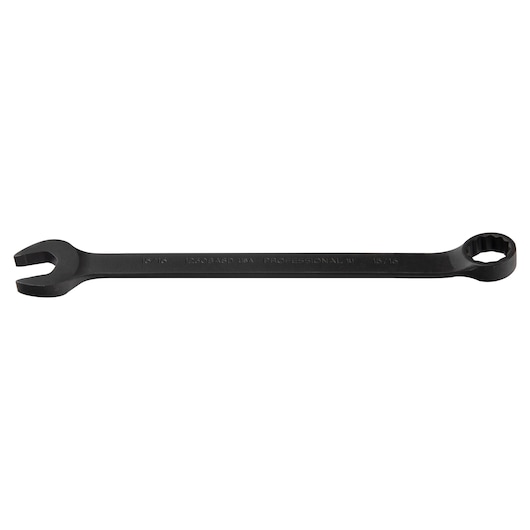 PROTO J1230BASD black combination wrench, box and open ends, top view, white background.