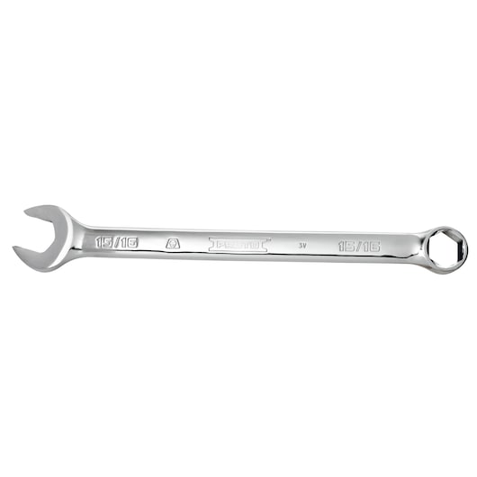 PROTO J1230H-T500 combination wrench 15/16-inch, chrome finish, product side view on white background.