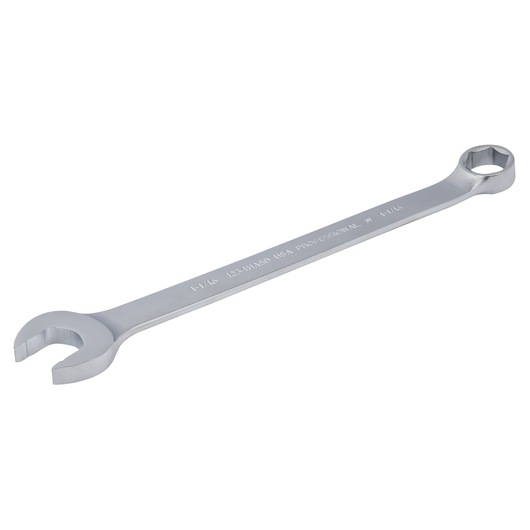 PROTO J1234HASD combination wrench silver finish, front angled view, photography on white background.