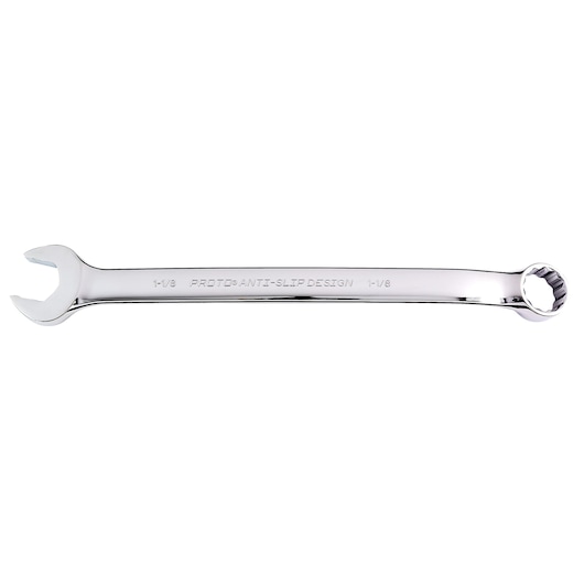 PROTO J1236-T500 combination wrench with polished chrome finish on white background, photography front view.