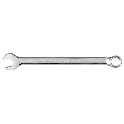 PROTO J1236-T500 combination wrench, chrome finish, open and box ends, side view on white background.