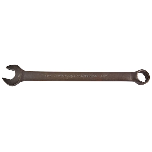 PROTO J1236BASD combination wrench with open and box ends, steel, side angle on white background.