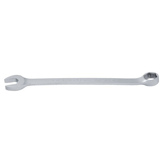 PROTO J1238HASD silver combination wrench with open and box ends, side view on white background.