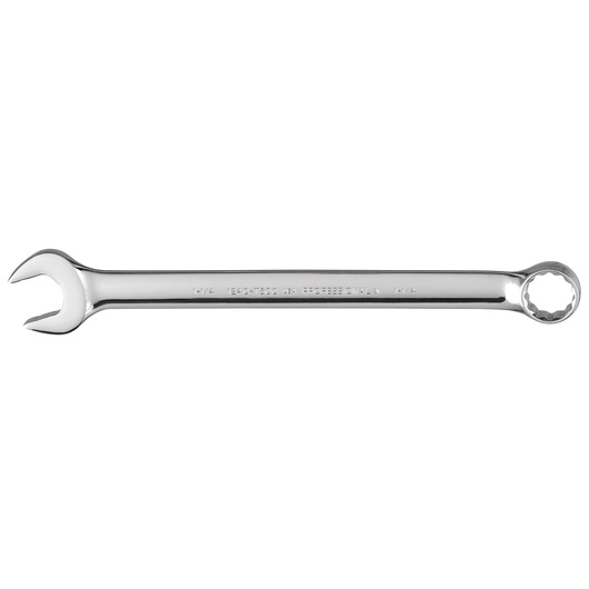 PROTO J1240-T500 combination wrench, polished chrome finish, shown in side view on white background.
