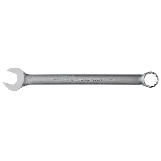 Photo of PROTO J1240ASD combination wrench with open and box ends, silver finish, side view on white background.