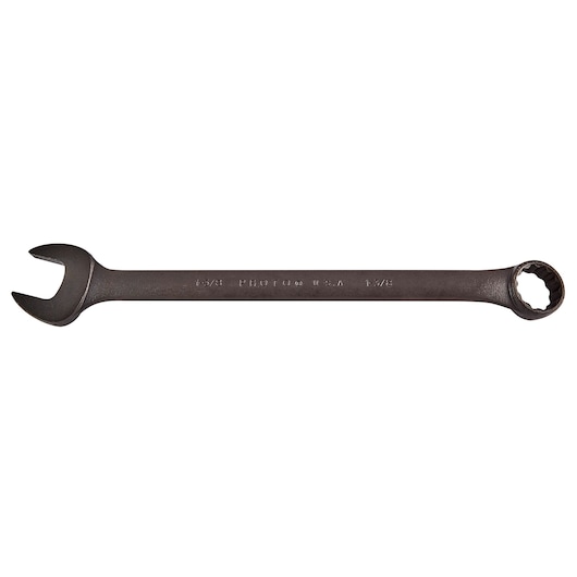 PROTO J1244B combination wrench, matte black finish, open-end and box-end, side view on white background.