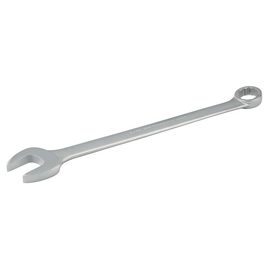 PROTO J1250M combination wrench, silver finish, open-end and box-end, angled view, white background.