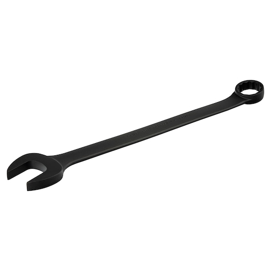 PROTO J1258B black combination wrench, open-end and box-end, angled side view on white background.