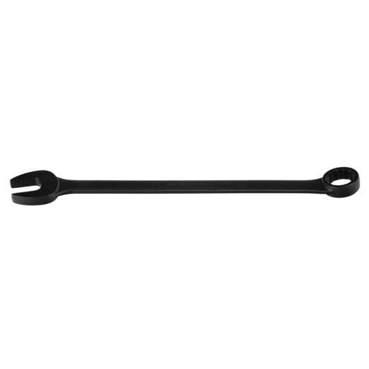 PROTO J1260B black combination wrench, open-end and box-end, side view on white background.