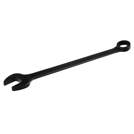 PROTO J1260B black combination wrench, photographed at an angle on white background, open-end and box-end visible.