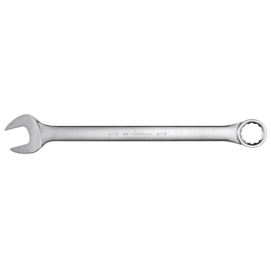 PROTO J1266 combination wrench, silver finish, box end and open end, product is shown on a white background, side view.