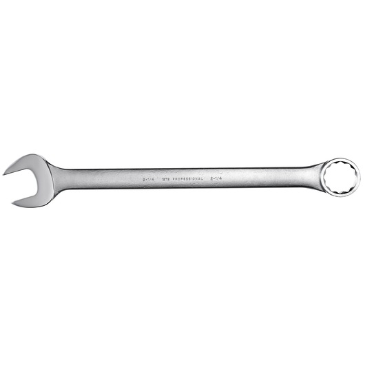 PROTO J1272 combination wrench, silver finish, product photography on white background, side view