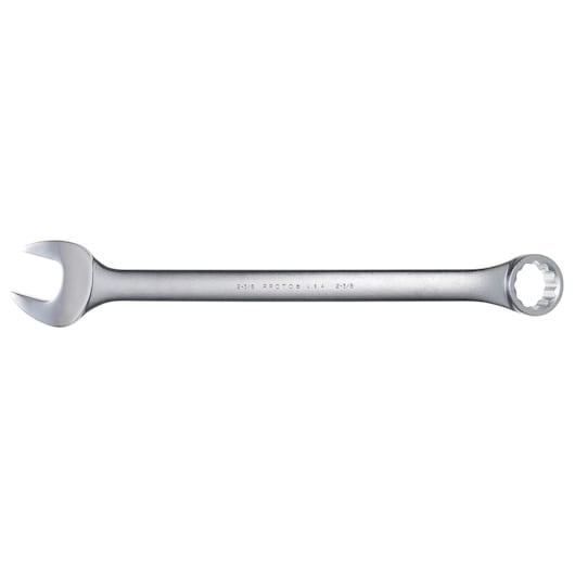 PROTO J1276 combination wrench, silver finish, photographed from the side on white background.