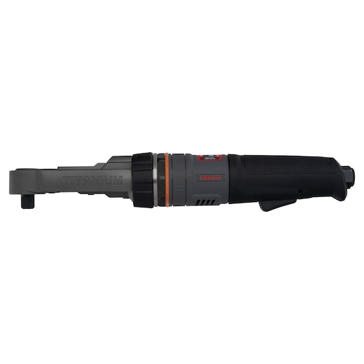 PROTO J138RSH titanium air ratchet tool in gray and black, side view on white background.