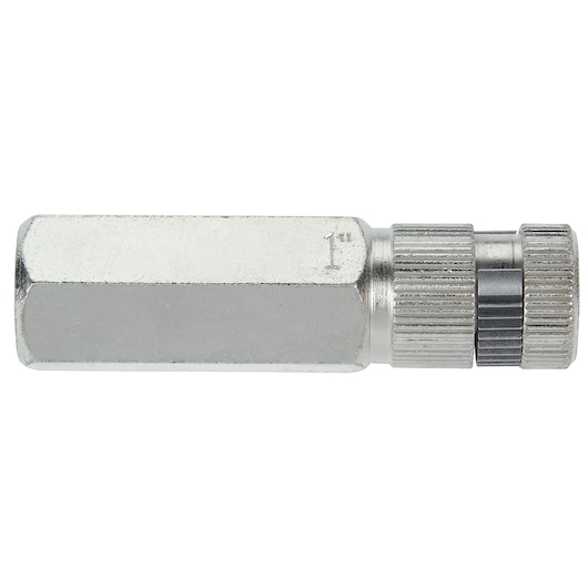 PROTO J140-1 hex key adapter, silver metal, side view on white background.