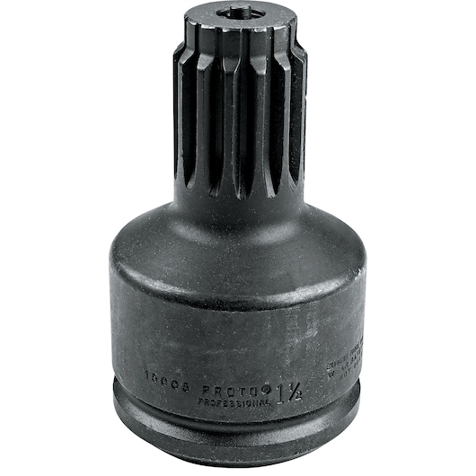 PROTO® 1-1/2 in. F x #5 Spline M Impact Drive Adapter