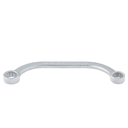 PROTO J1725 offset box end wrench, silver chrome finish, photographed from above on white background.