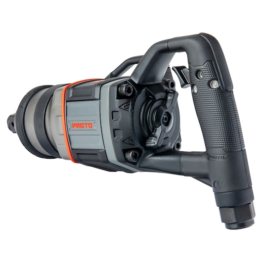 PROTO J199WD impact wrench, black and gray body with textured handle, product angle on white background.