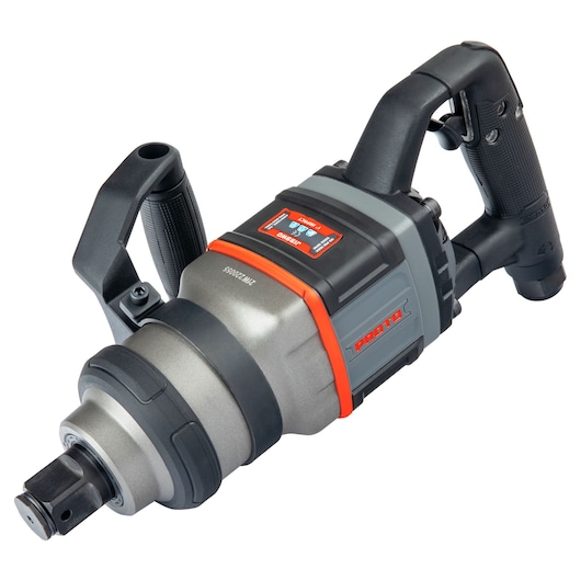 PROTO J199WD heavy-duty pneumatic impact wrench, gray and black, angled on white background.
