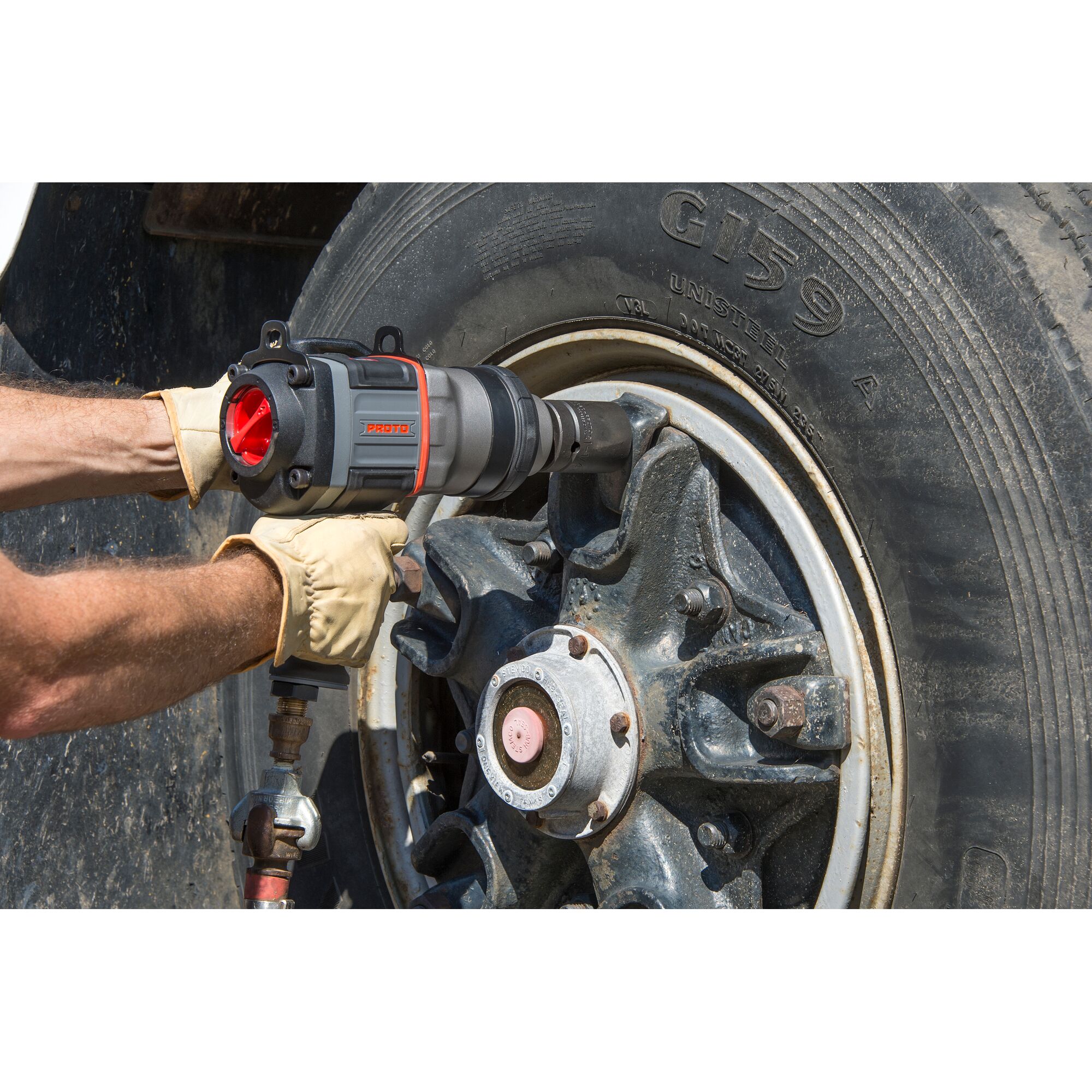 1 in. Drive Impact Pistol Wrench With 6 in. Extended Thru Hole